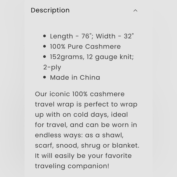 Cashmere Counter knit luxe cashmere travel wrap - Picture 4 of 8